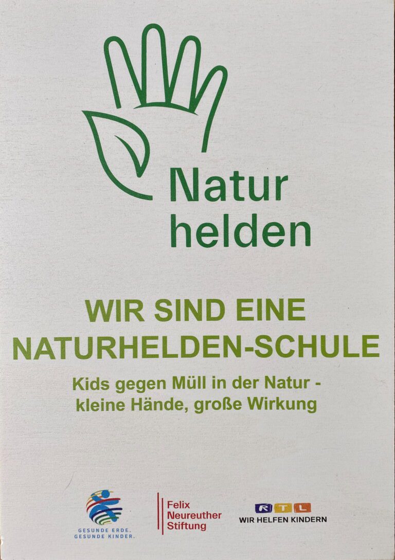 Projekt-Schild Naturhleden-Schule